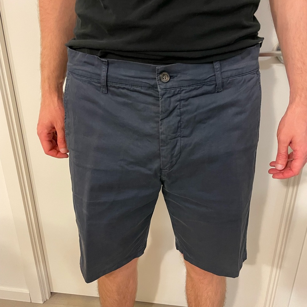 NN07 No Nationality navy shorts